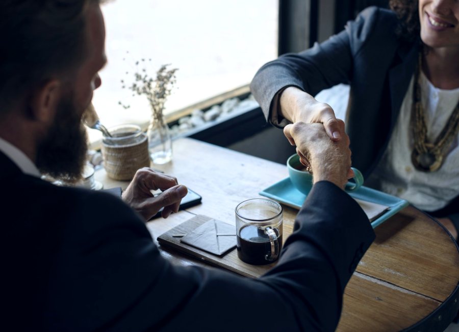 Gesprek over een vastgoedproject